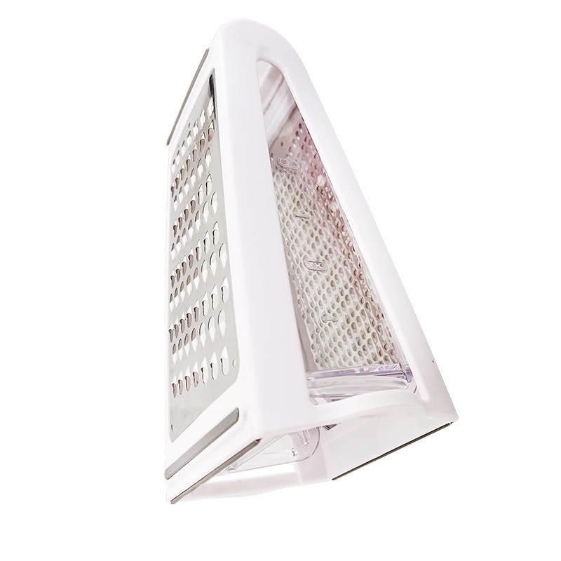 Ustensile pentru Bucătărie - Razatoare de bucatarie cu cutie colectoare , doua tipuri de lame, carcasa inox si ABS, design practic, alb