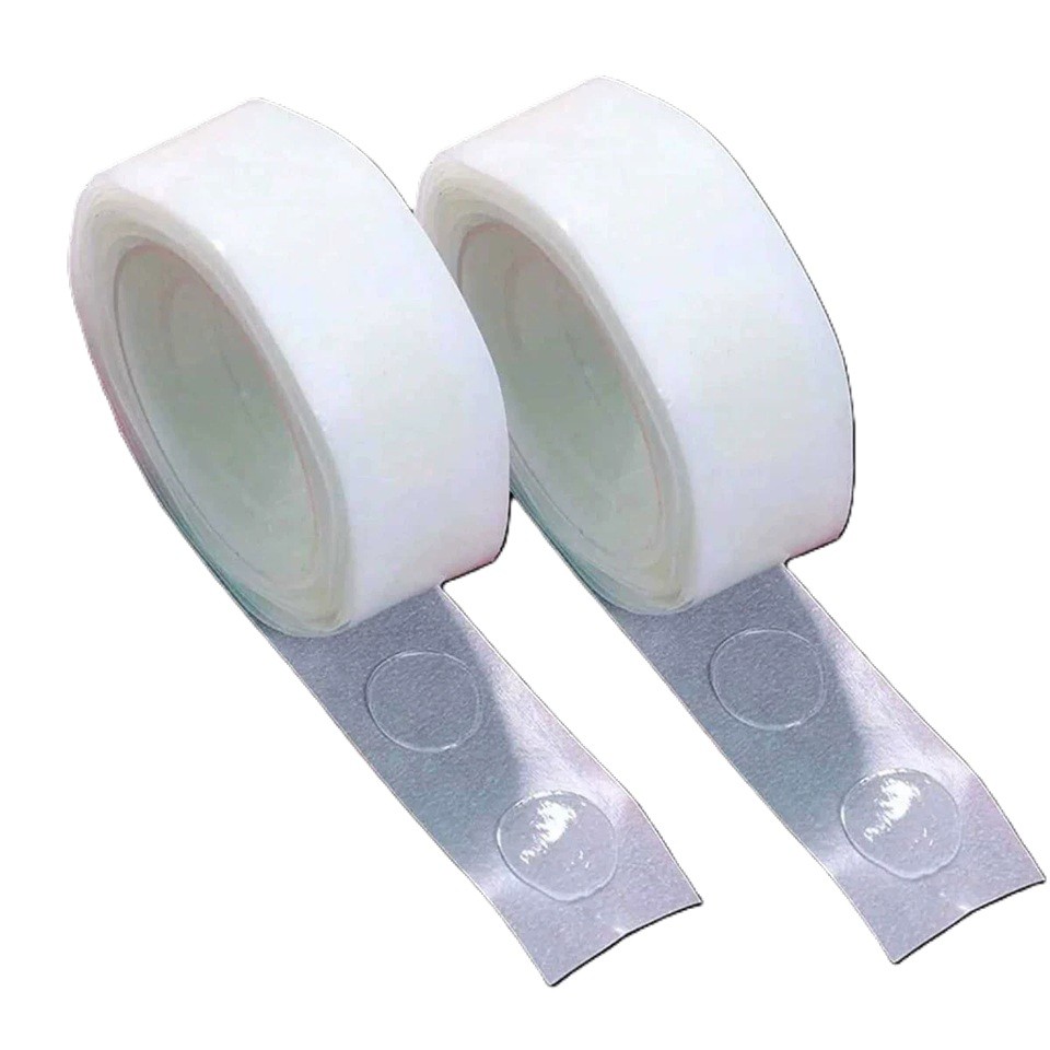 ✨TOATE PRODUSELE✨ - Rola Dubla-Adeziva, , pentru Lipit Baloane, 100 de Buline cu Diametru 1.2 cm, Transparent