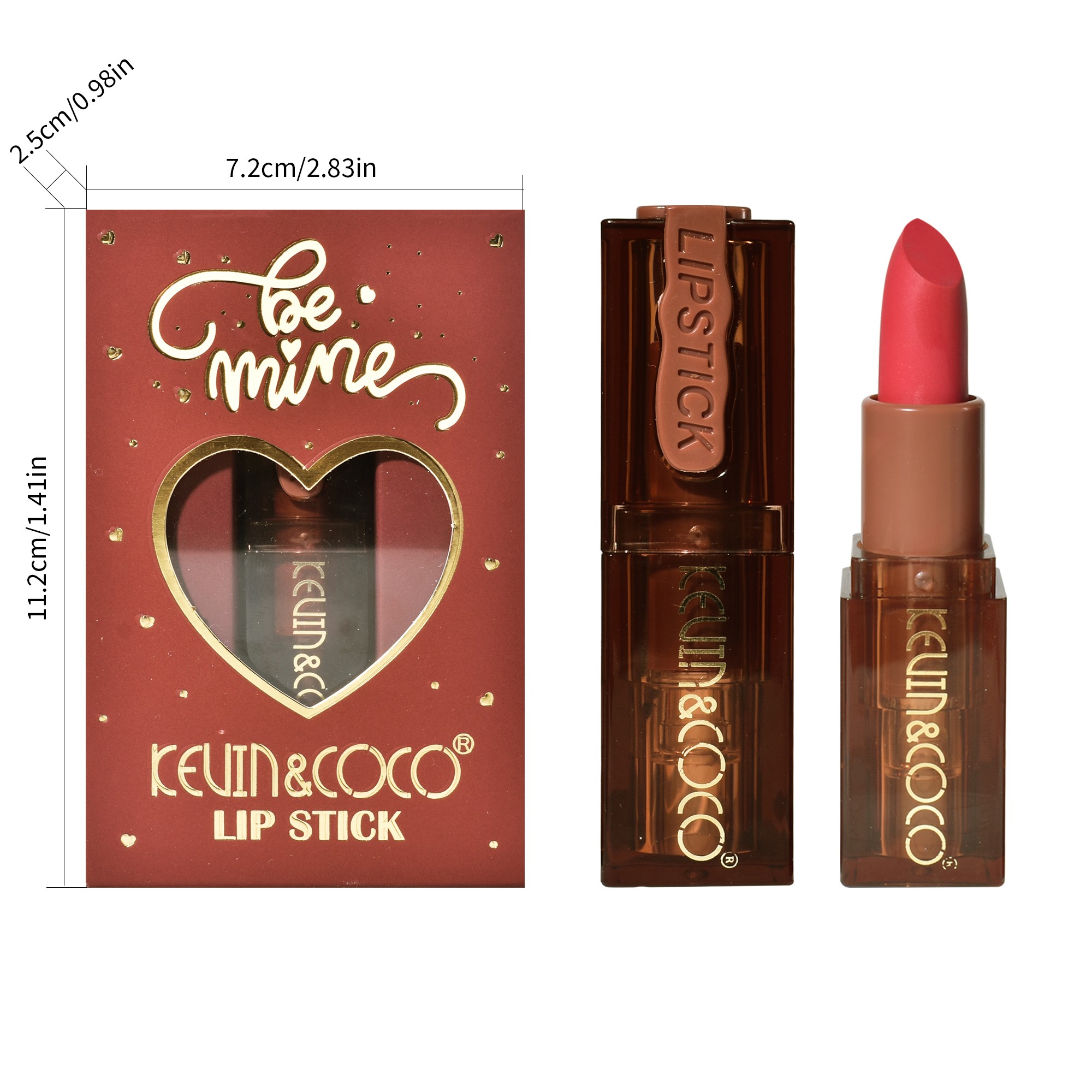 Ruj de Buze Mat, KEVIN & COCO, Be Mine, Lip-Stick Roz, 11.2 x 7.2 x 2.5 cm [7]