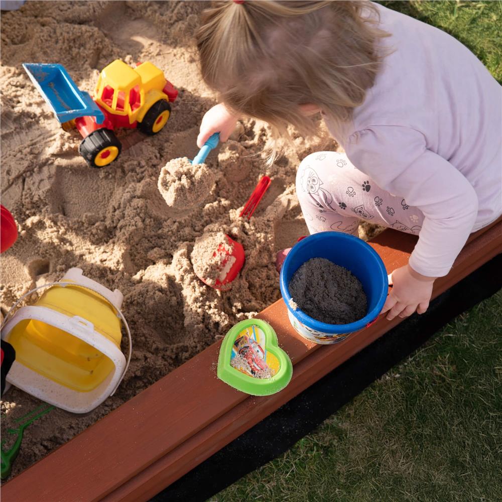 Lada nisip din lemn cu acoperis reglabil, 140x140x121 cm, maro [17]