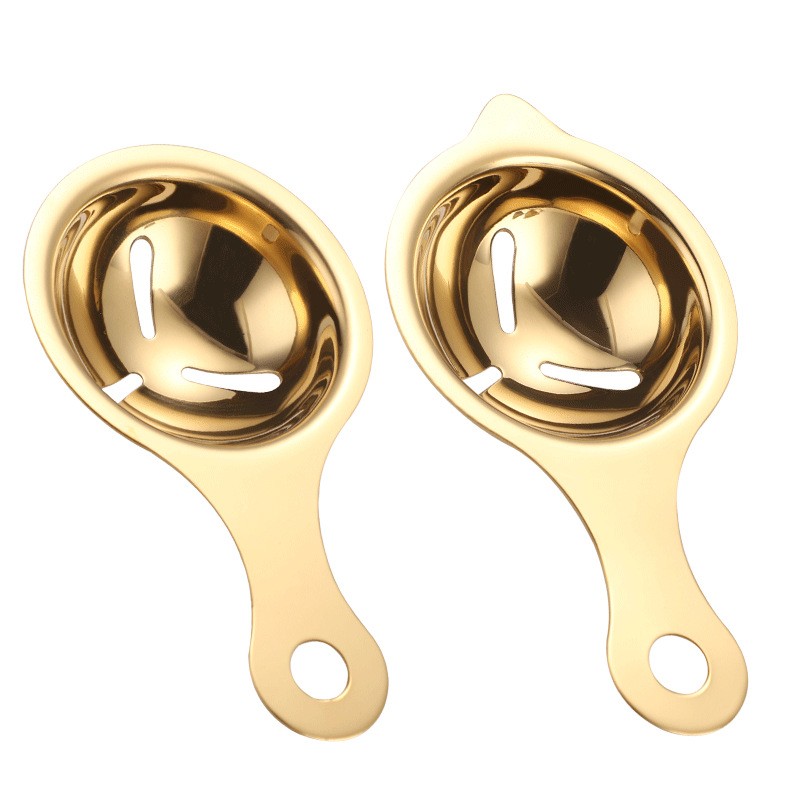 Separator de oua, separa albusul de galbenus, inox, usor de folosit, 14x7.5 cm, auriu [4]