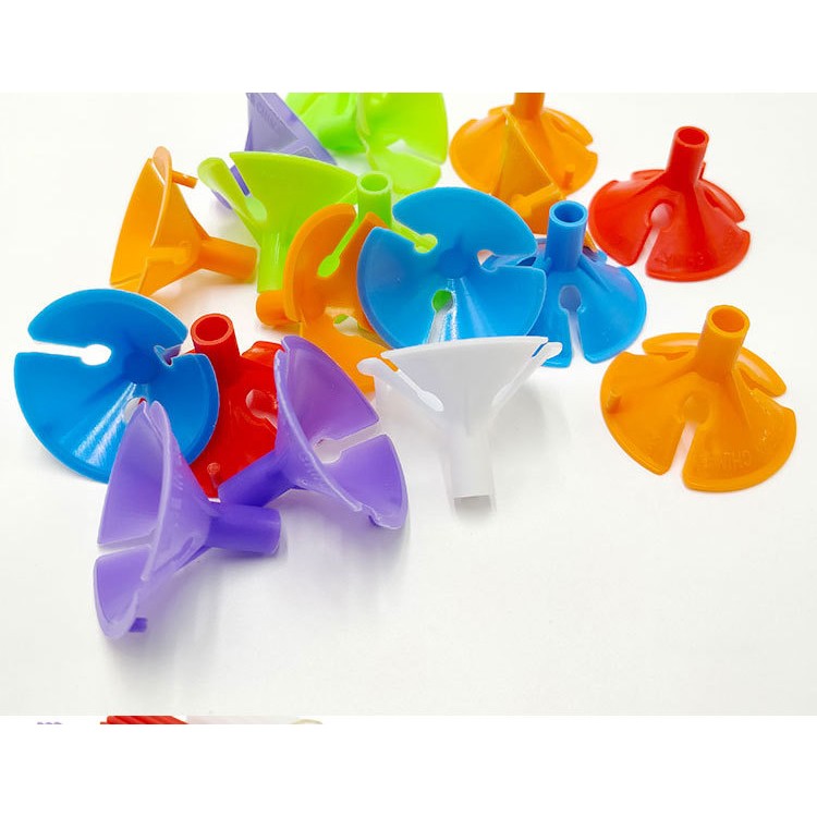 Set 10 Bete cu Rozete pentru Baloane, , Suporturi de plastic, Usor de instalat, Reutilizabil, Pentru aniversare, Nunta, Ziua de Nastere, Decor, 40 cm, Multicolore [3]