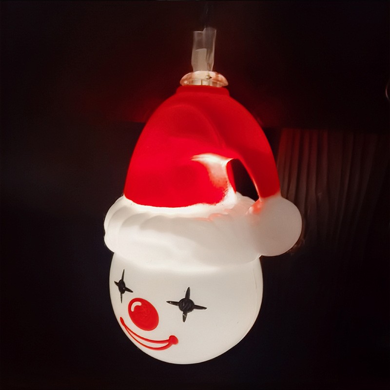 Set 10 Ornamente pentru Instalatie, , Atasare la Instalatia de Craciun, Design Festiv, Protectie Becuri Instalatie, Rezistente la Zapada, Interior/ Exterior, Model Clown [4]