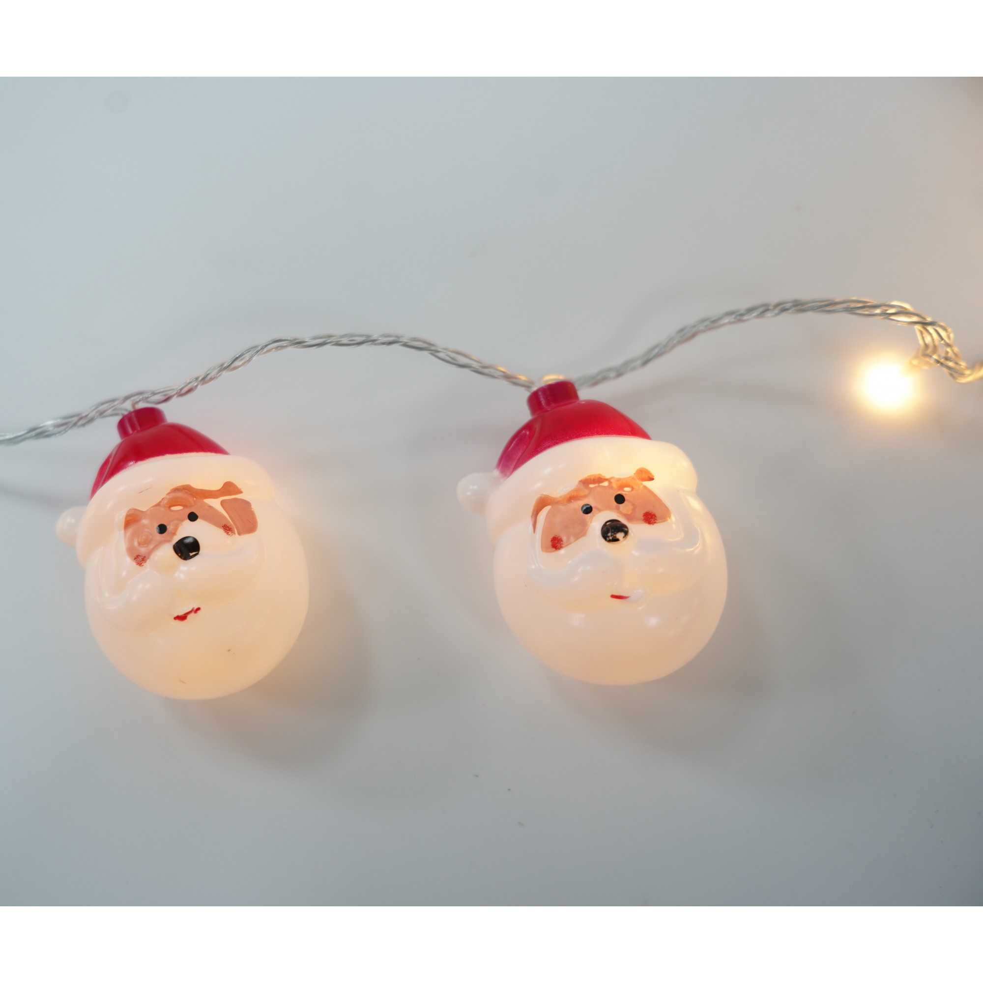 Set 10 Ornamente pentru Instalatie, , Atasare la Instalatia de Craciun, Design Festiv, Protectie Becuri Instalatie, Rezistente la Zapada, Interior/ Exterior, Model Mos Craciun [5]