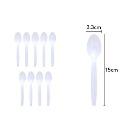 ✨TOATE PRODUSELE✨ - Set 10 Linguri de unica folosinta 15 x 3.3 cm, alb
