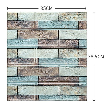 ✨TOATE PRODUSELE✨ - Set 10 Placi Tapet 3D , 35 x 38 cm, 3 mm, 1.33 mp, Multicolor