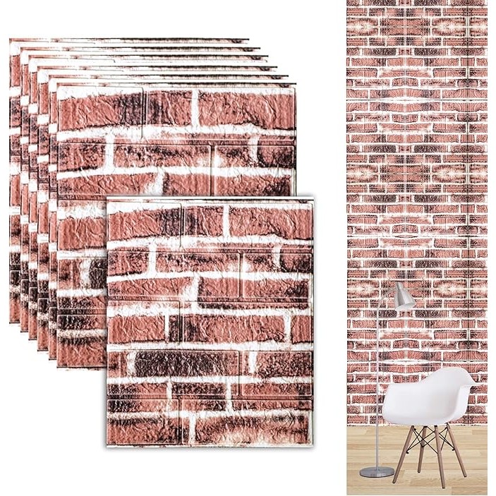 ✨TOATE PRODUSELE✨ - Set 10 Placi Tapet 3D , 35 x 38 cm, 3 mm, 1.33 mp, Tip 