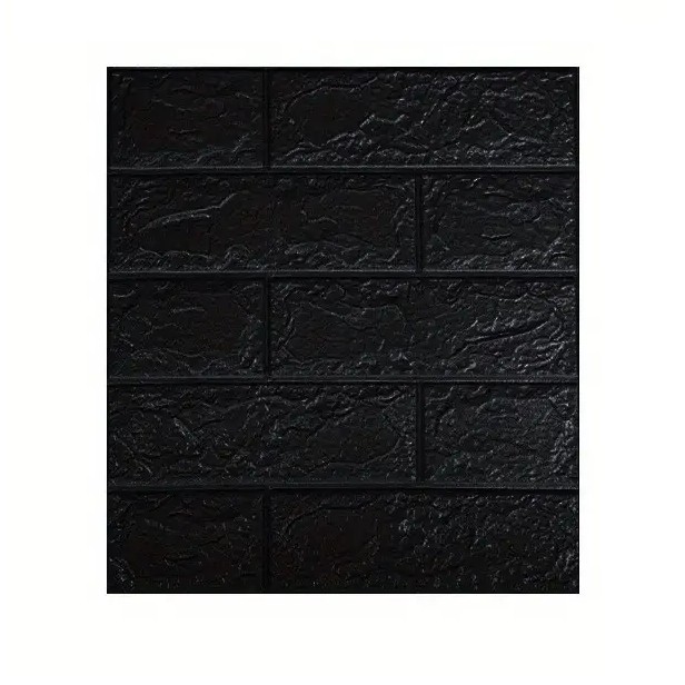 ✨TOATE PRODUSELE✨ - Set 10 Placi Tapet 3D, , 35 x 38 cm, Grosime 3 mm, din Polietilena, Model Caramida, Suprafata acoperita 1.33 mp, Negru