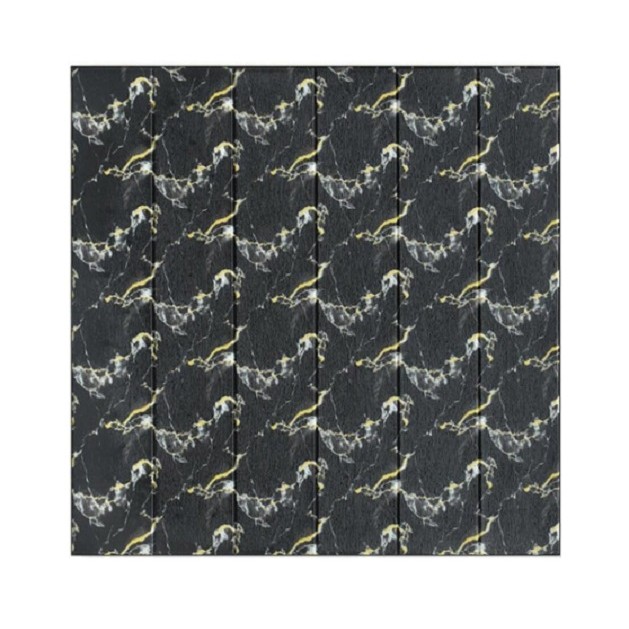 ✨TOATE PRODUSELE✨ - Set 10 Placi Tapet 3D, , 70 x 70 cm, Grosime 3 mm, din Rasina, Tip Placi de Lemn, Suprafata Acoperita 4.9 mp, Negru