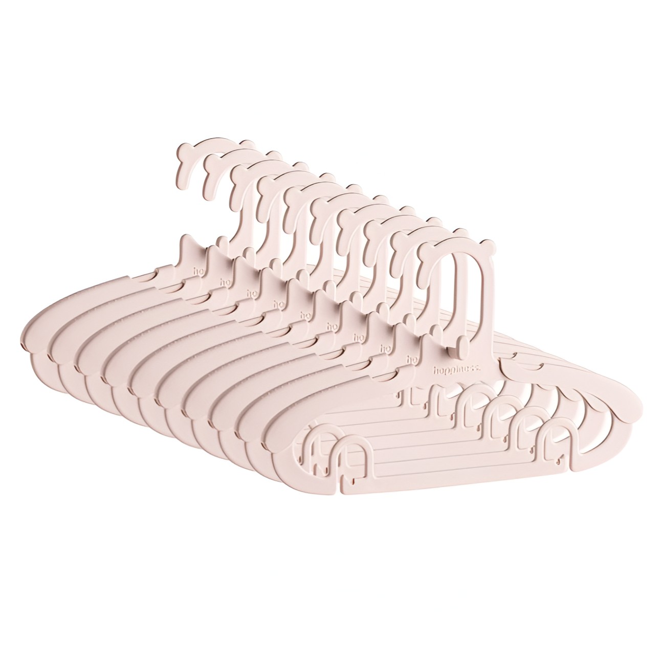 Uscatoare si Standere Haine - Set 10 Umerase pentru Copii, , Potrivite pentru Uscarea si Depozitarea Hainelor de Bebelusi, 28x16.7 cm, Roz