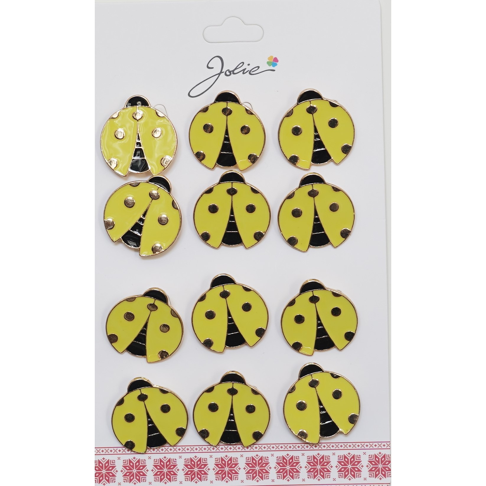 ✨TOATE PRODUSELE✨ - Set 12 Brose Martisor pentru Copii Buburuza cu Puncte Aurii