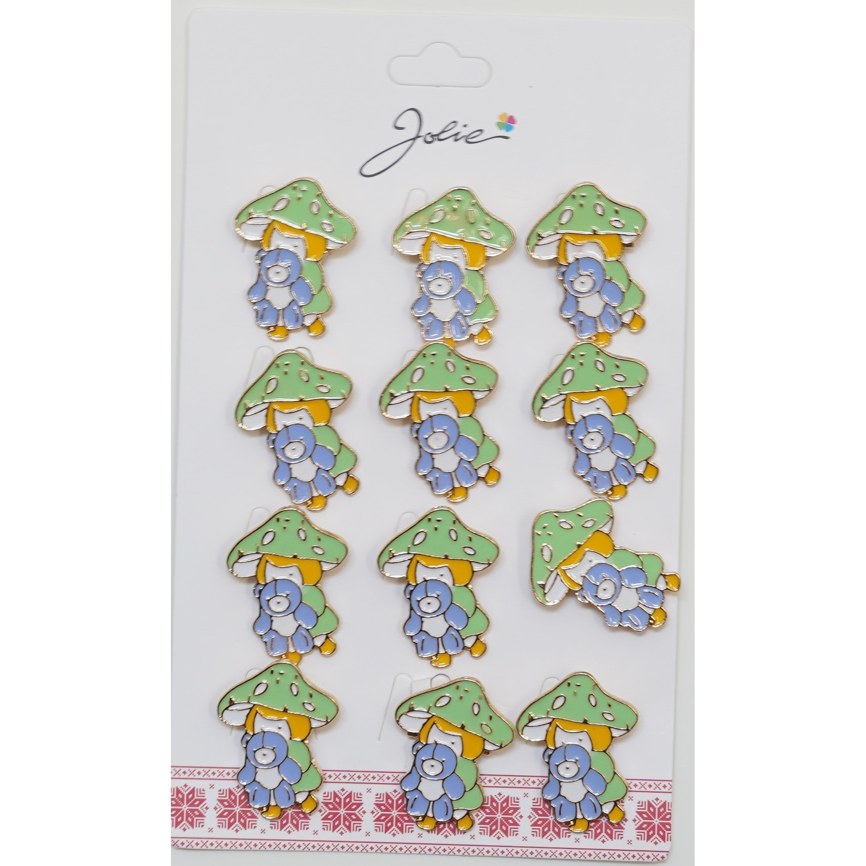 Set 12 Brose Martisor pentru Copii Fata cu Urs de Plus [1]