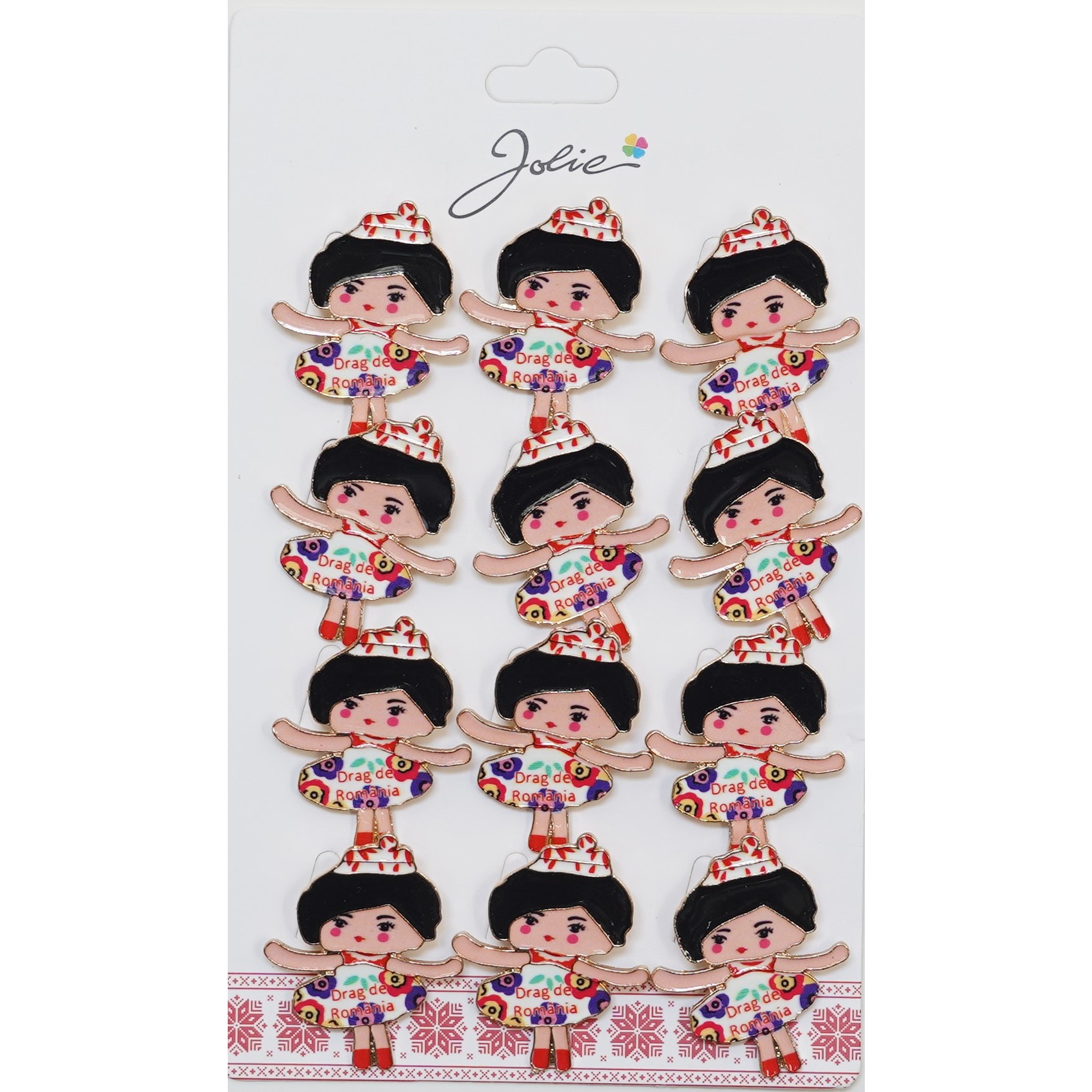 Set 12 Brose Martisor pentru Copii Fetita cu Coronita [1]