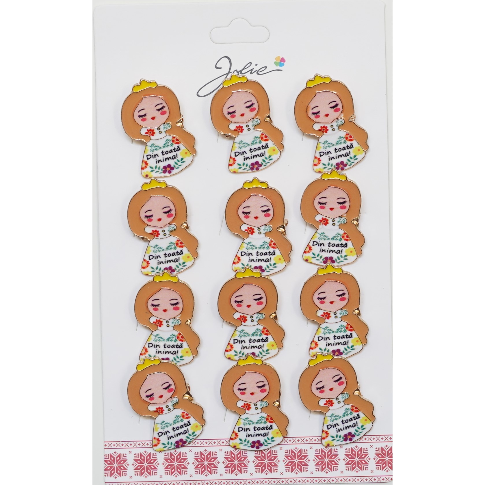 ✨TOATE PRODUSELE✨ - Set 12 Brose Martisor pentru Copii Fetita Din Toata Inima