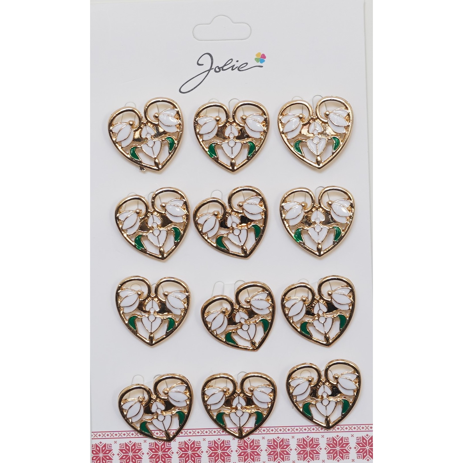 Set 12 Brose Martisor Primavara 3 Ghiocei in Inima [1]