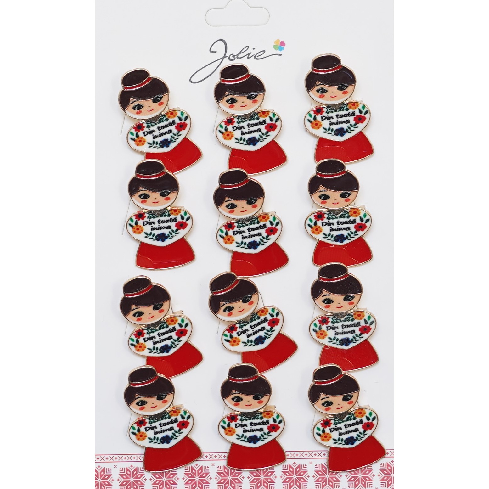 ✨TOATE PRODUSELE✨ - Set 12 Brose Martisor Primavara Fata Din Toata Inima