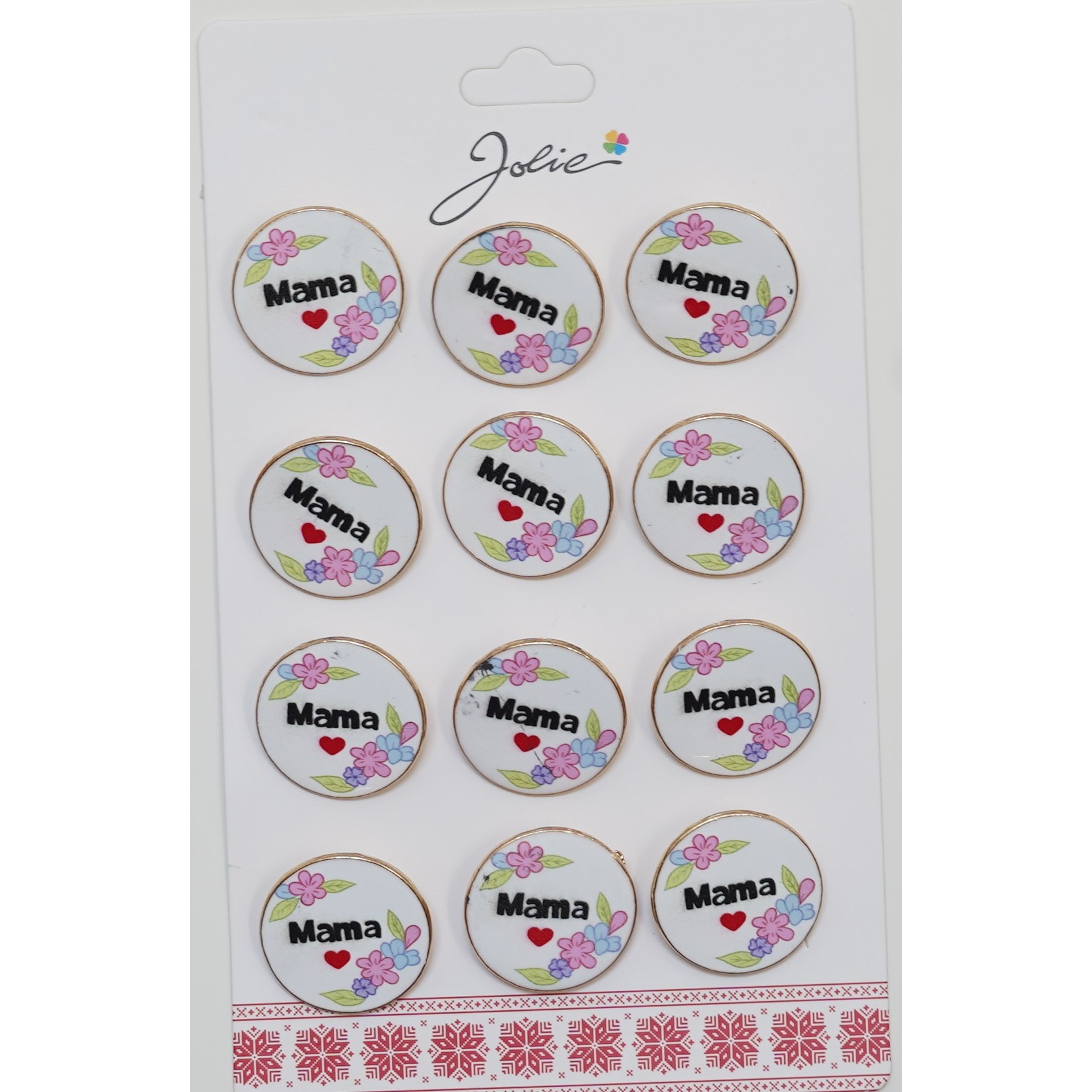 Set 12 Brose Martisor Primavara Mama cu Inima [1]