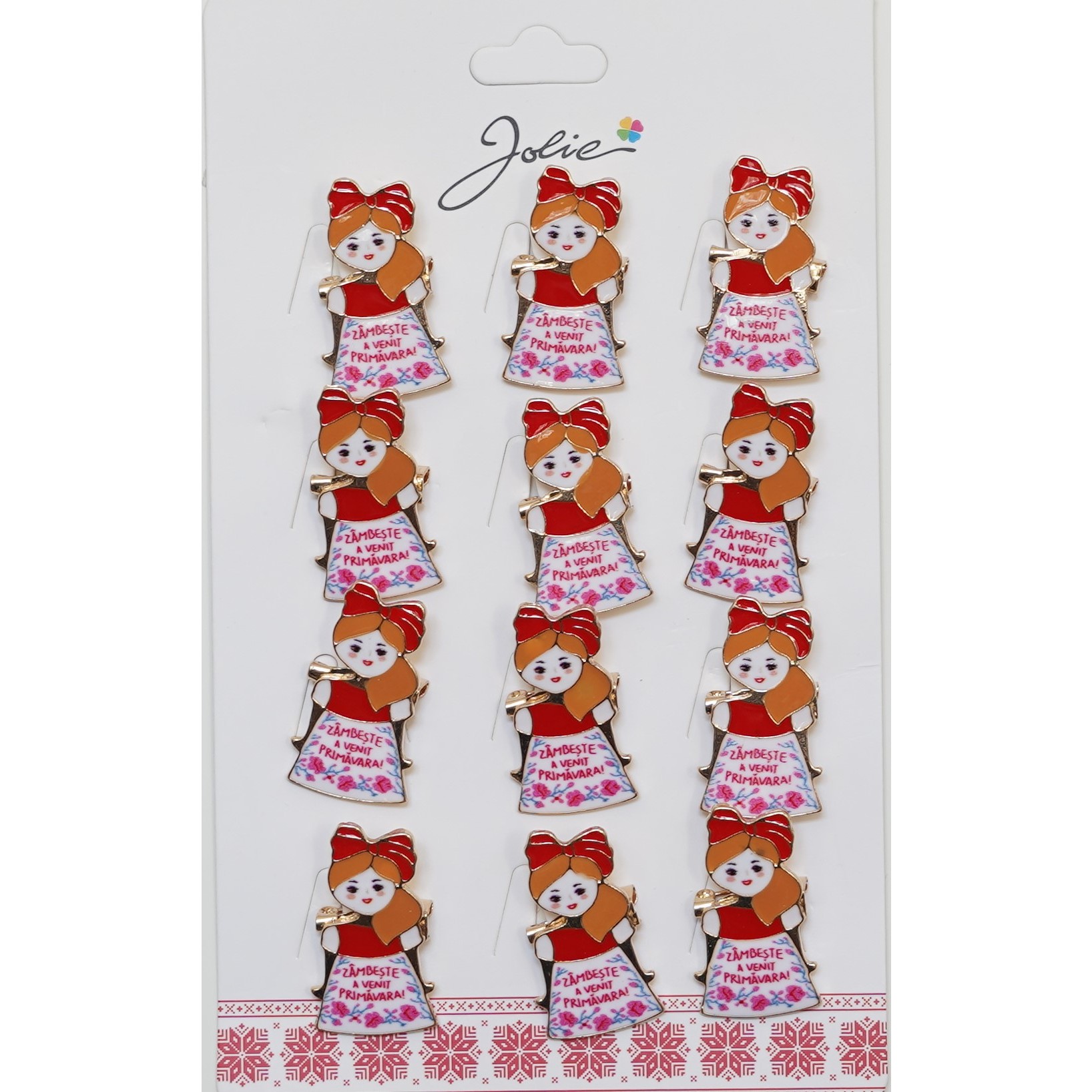 Set 12 Brose Martisor Primavara Mesaj Zambeste a Venit Primavara [1]
