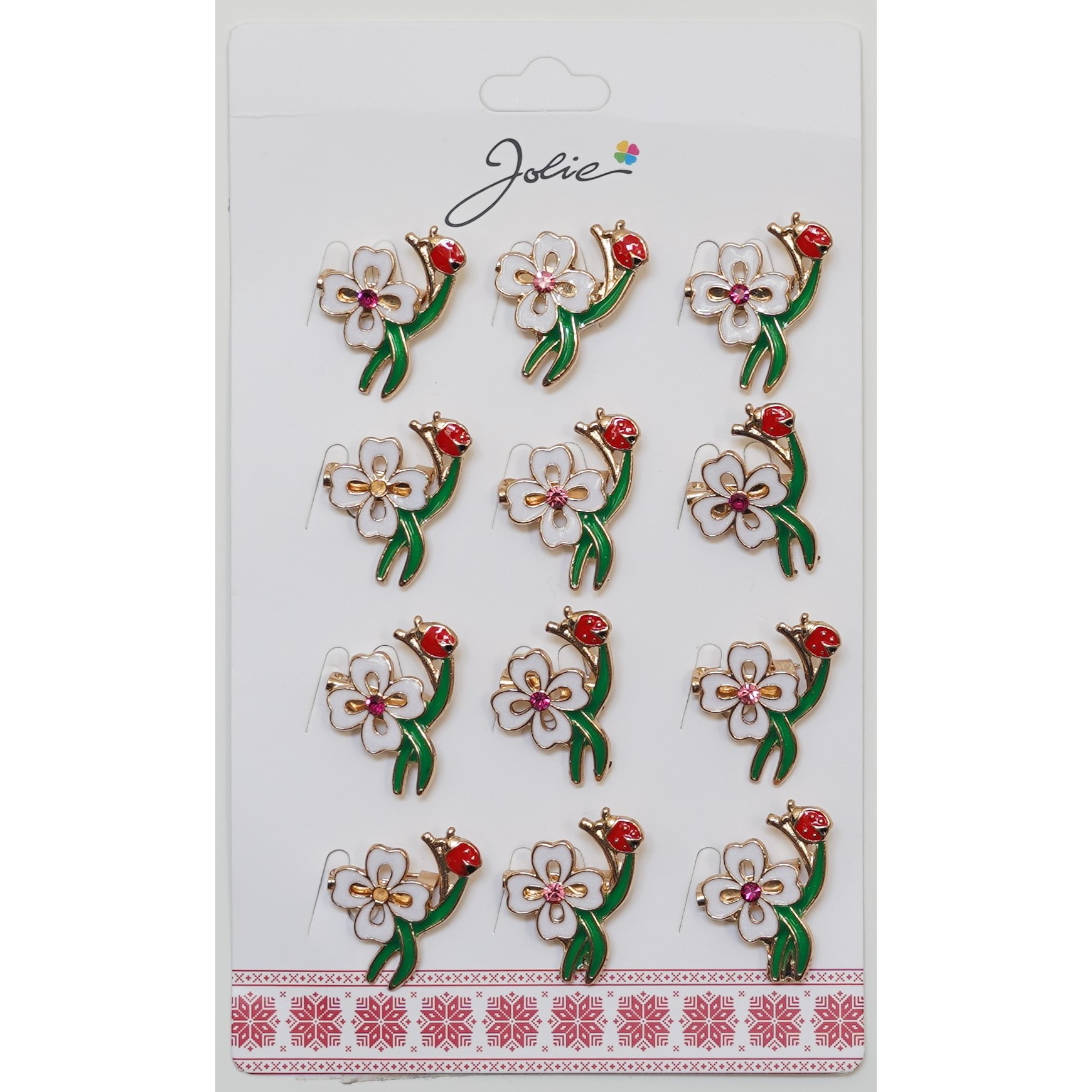 ✨TOATE PRODUSELE✨ - Set 12 Brose Martisor Primavara Trifoi cu Buburuza