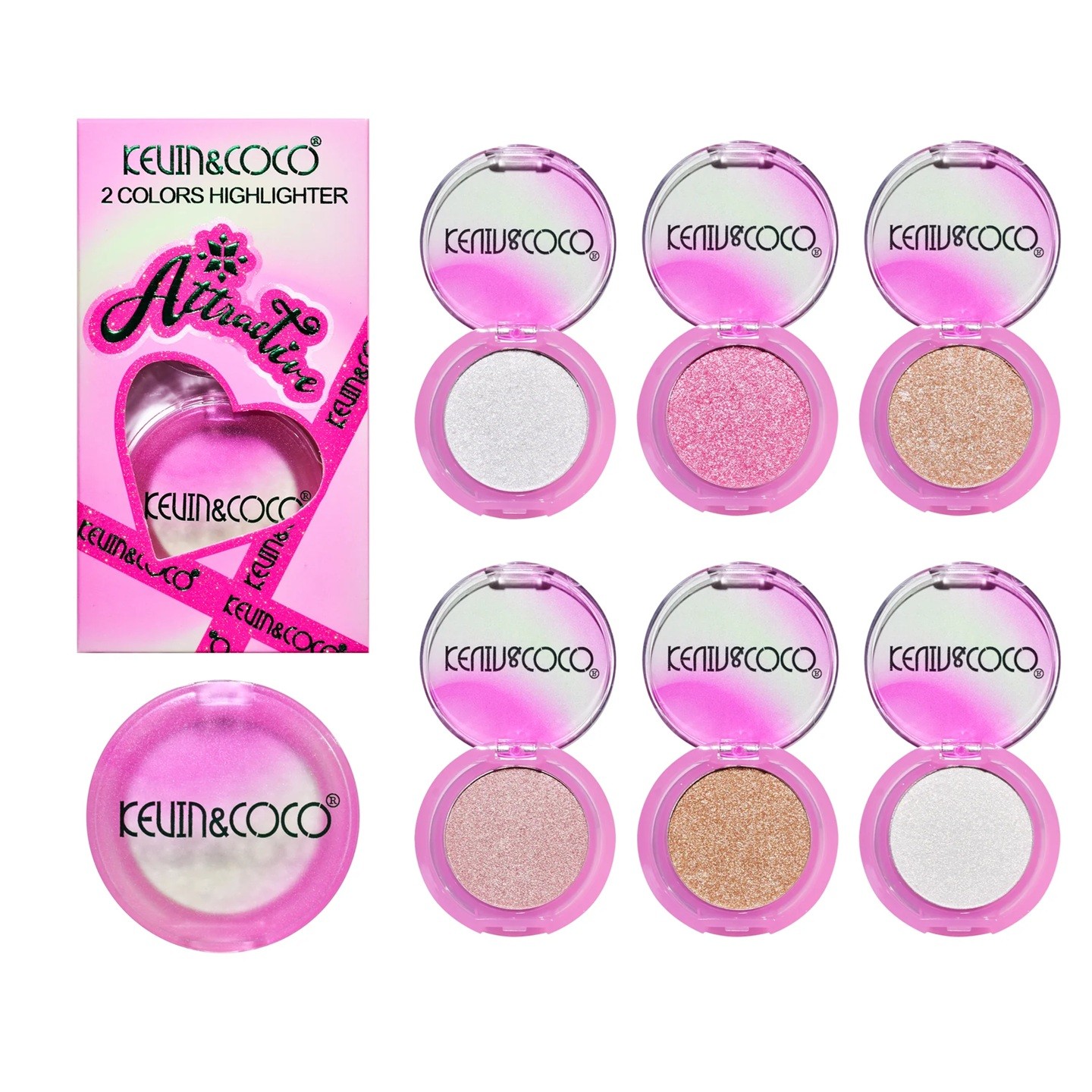 ✨TOATE PRODUSELE✨ - Set 2 Iluminatoare, Kevin&Coco, Attractive, Santa`s Blush Magical Glow, Varianta A, Roz