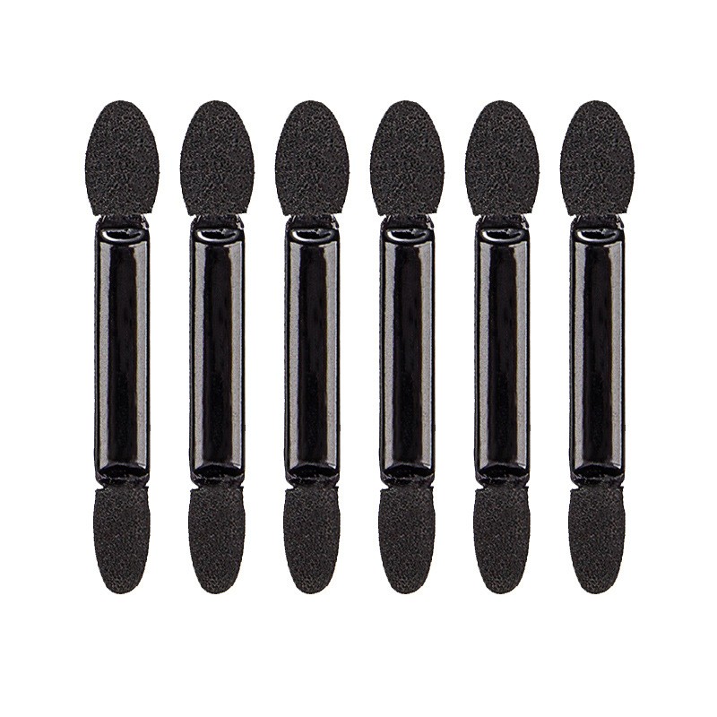 ✨TOATE PRODUSELE✨ - Set 20 de Aplicatoare Machiaj, , 2 Capete, 6.2 cm, din Poliuretan si Burete, Negru