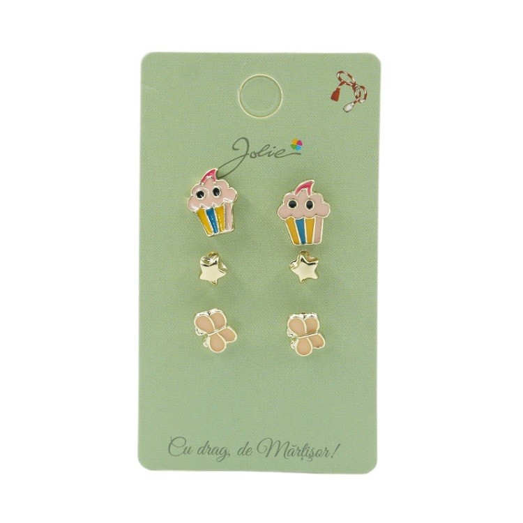 Cercei - Set 3 Perechi Cercei Briosa, Stea, Fluture