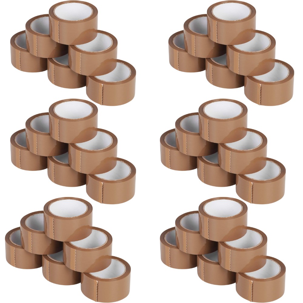 ✨TOATE PRODUSELE✨ - Set 36 Role Banda Adeziva, Low Noise, 5cm x 66 m, Ambalare Colete/Pachete, Maro