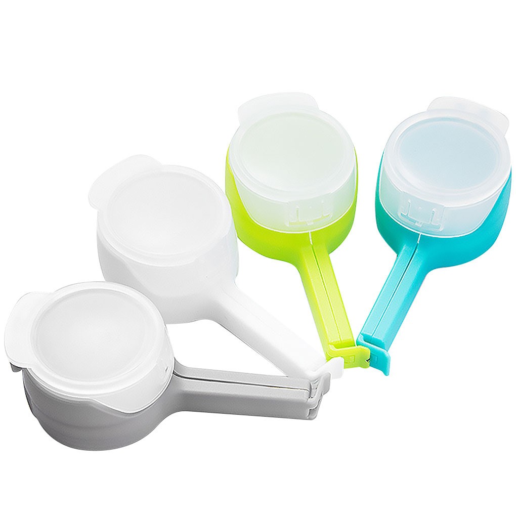 ✨TOATE PRODUSELE✨ - Set 4 cleme cu capac , pentru sigilare pungi alimente, material ABS, multicolor