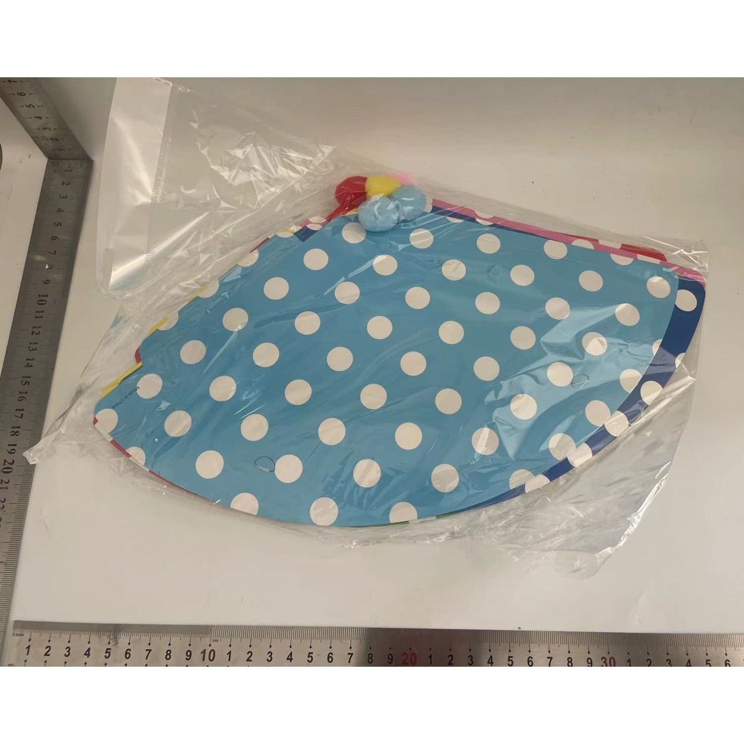 Set 6 Coifuri, , Petrecere Copii, din Carton, 24 x 13.5 cm, Model cu Buline si Dungi, Multicolor [5]