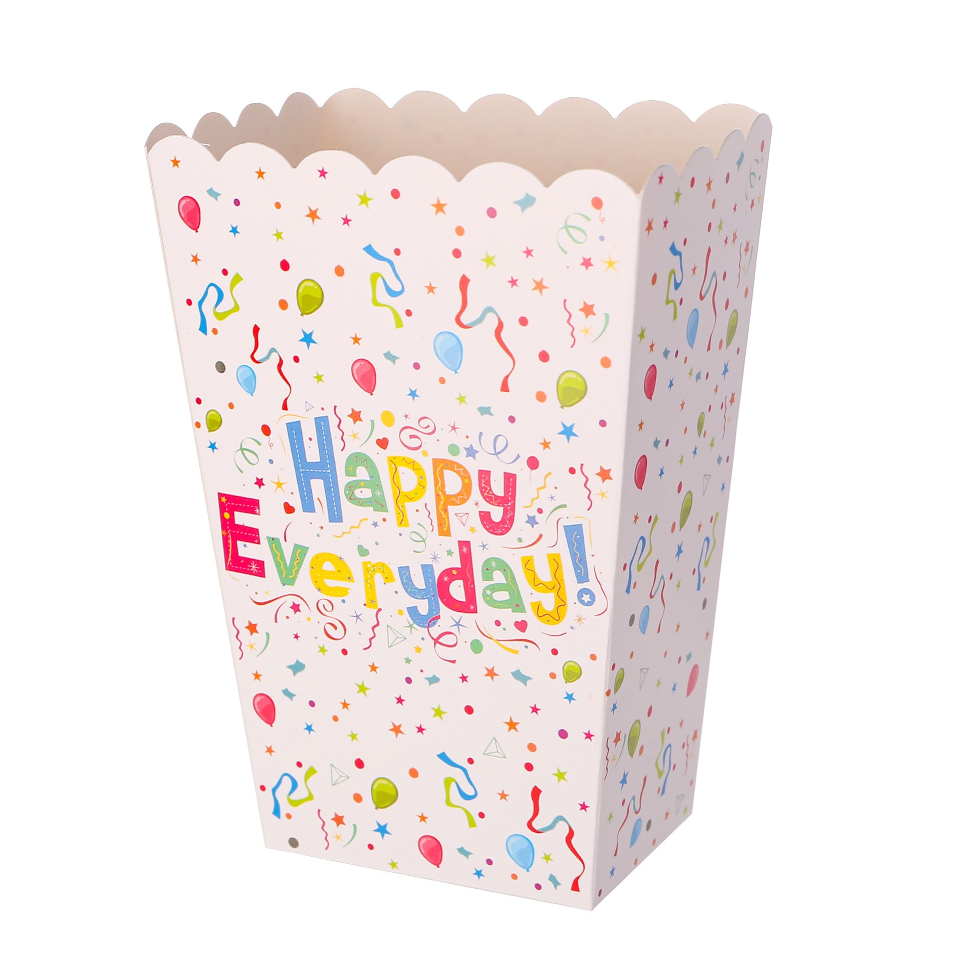 ✨TOATE PRODUSELE✨ - Set 6 Cutii de PopCorn, , Model Happy Everyday, 17 x 15 cm, Multicolor