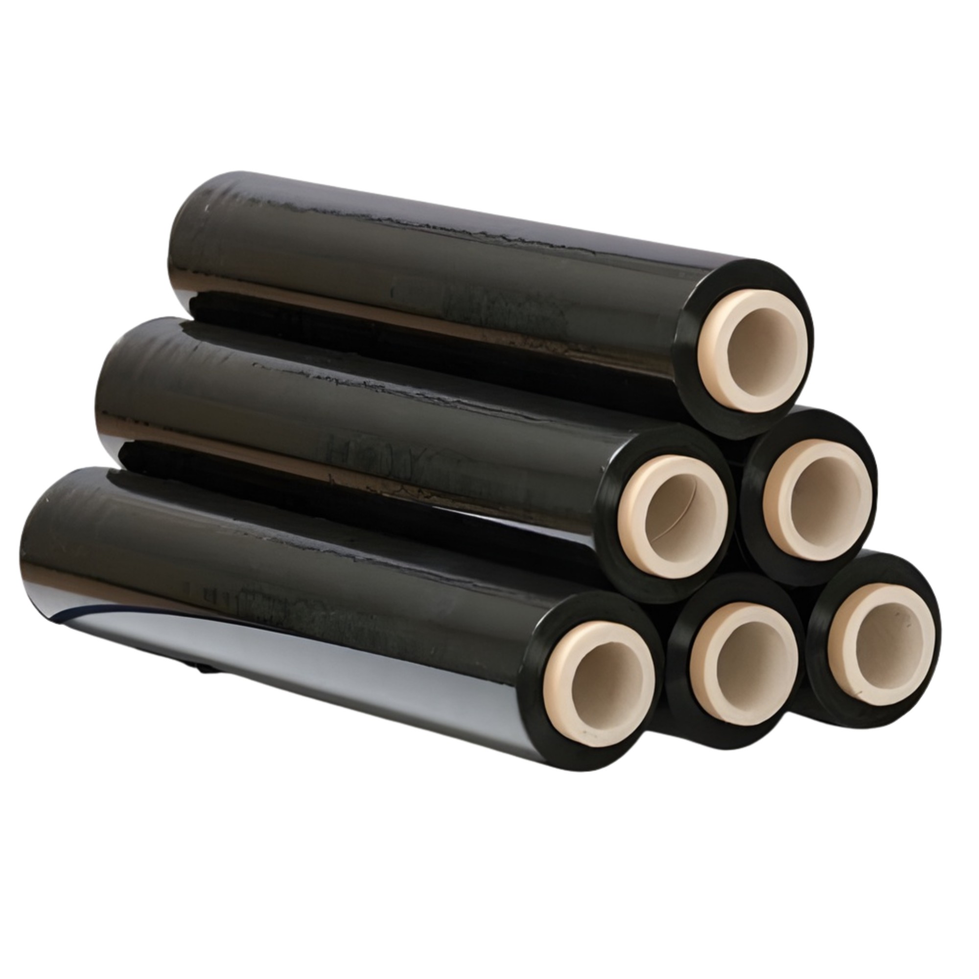 ✨TOATE PRODUSELE✨ - Set 6 Role Folie Stretch Neagra pentru Uz Manual, 1.5kg/Rola, Tub 300 g, Silentioasa si Rezistenta