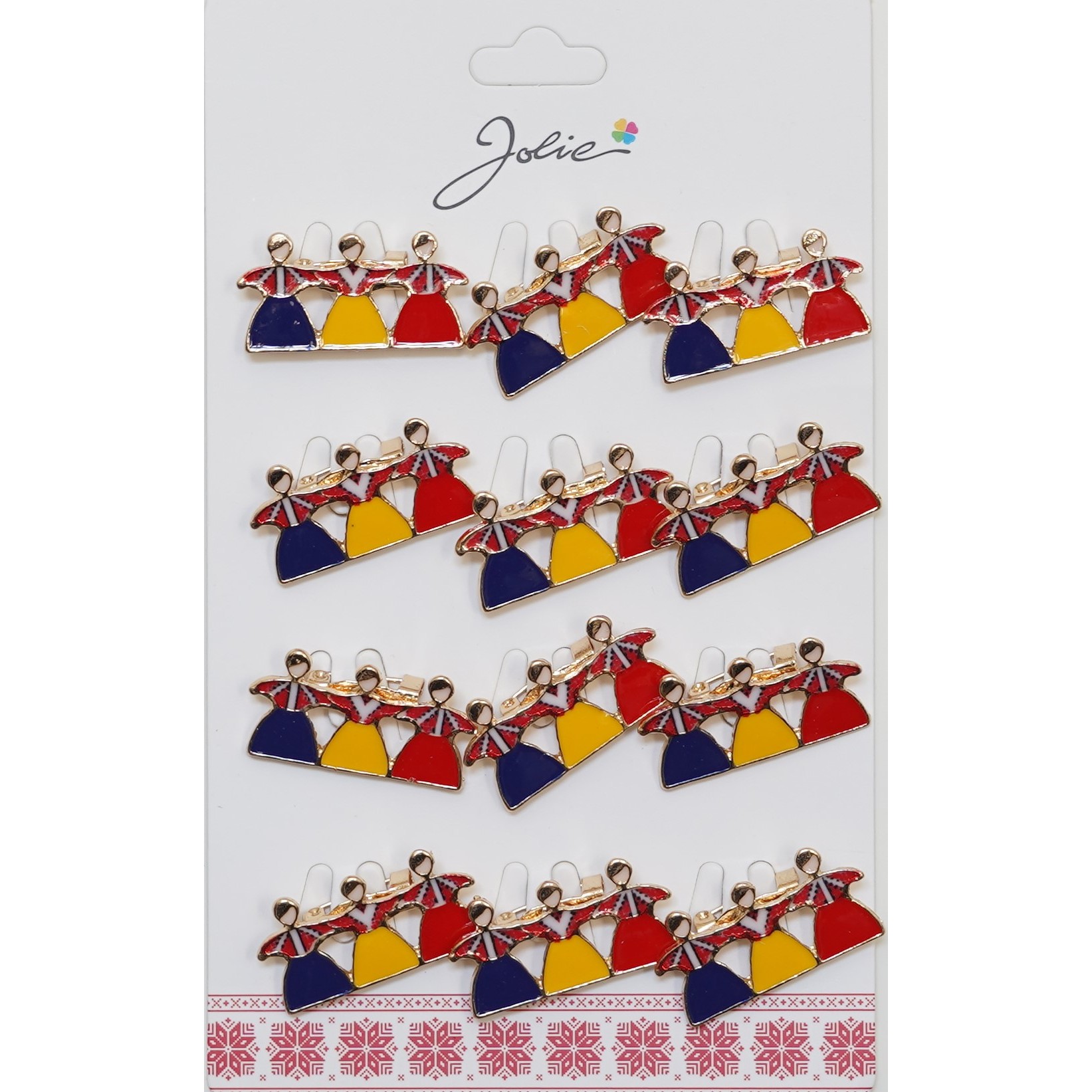 ✨TOATE PRODUSELE✨ - Set 12 Brose Martisor Primavara 3 Fete Tricolor Joaca Hora