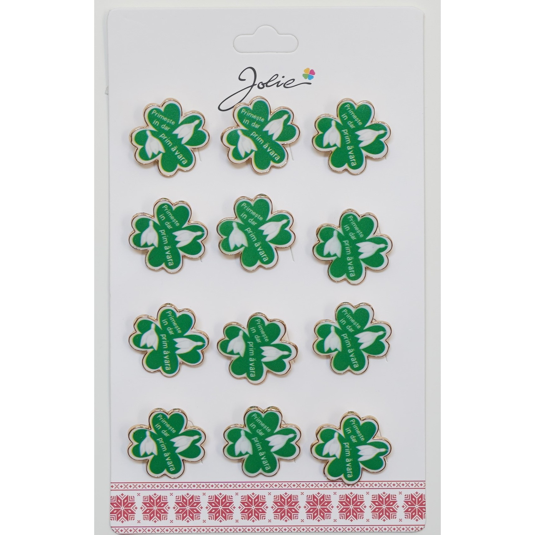 ✨TOATE PRODUSELE✨ - Set 12 Brose Martisor Primavara cu Mesaj Primeste in Dar Primavara