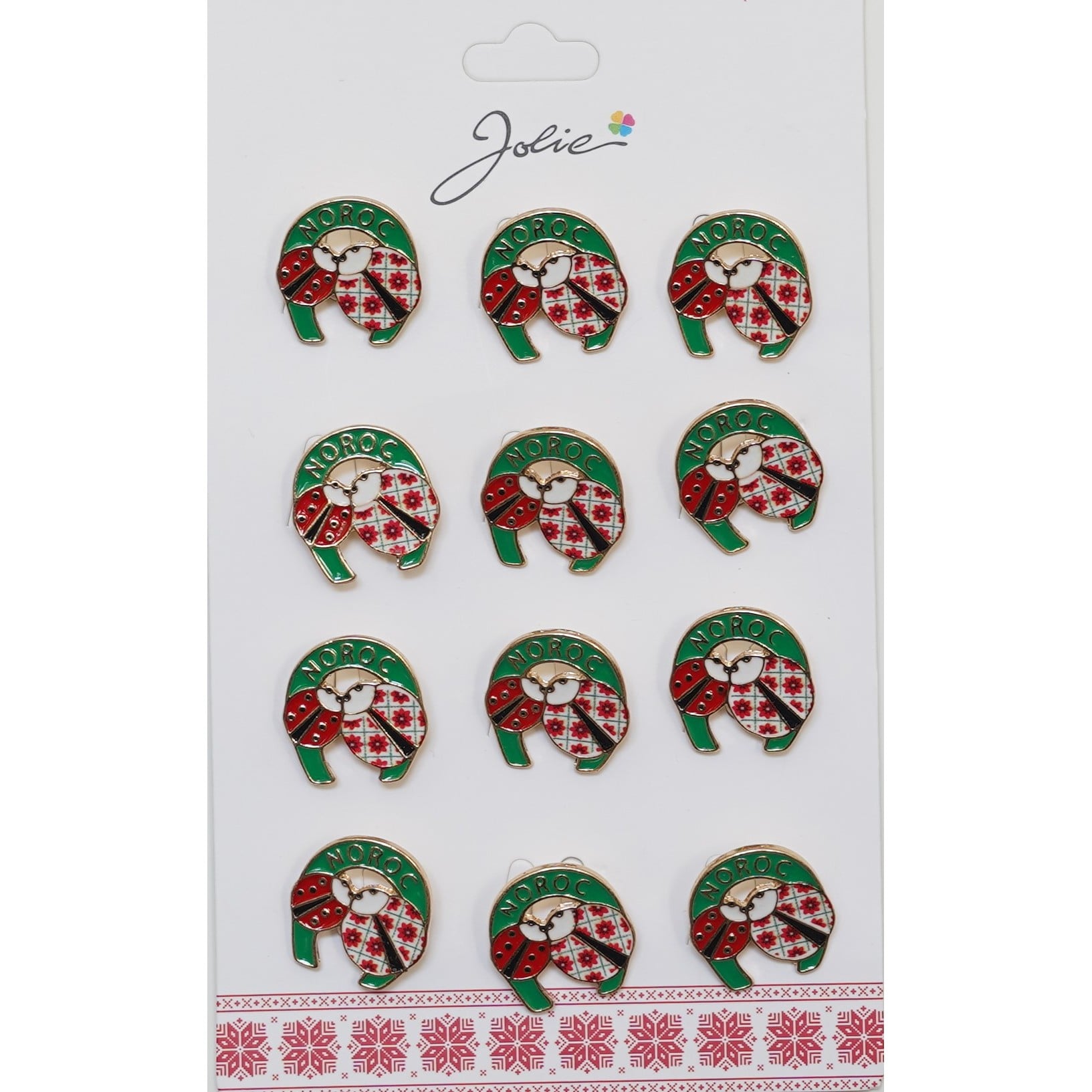 ✨TOATE PRODUSELE✨ - Set 12 Brose Martisor Primavara 2 Buburuze in Potcoava Noroc