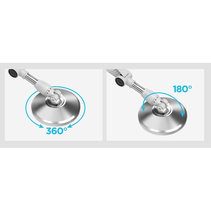 Set Galeata cu Pedala si Mop Rotativ 360°, , Cu Actiune Centrifuga x4, Pentru Uz Casnic, Maner din Otel Inoxidabil Telescopic, 2 Capte din Bumbac, 46x30x28 cm, Verde Matcha [9]