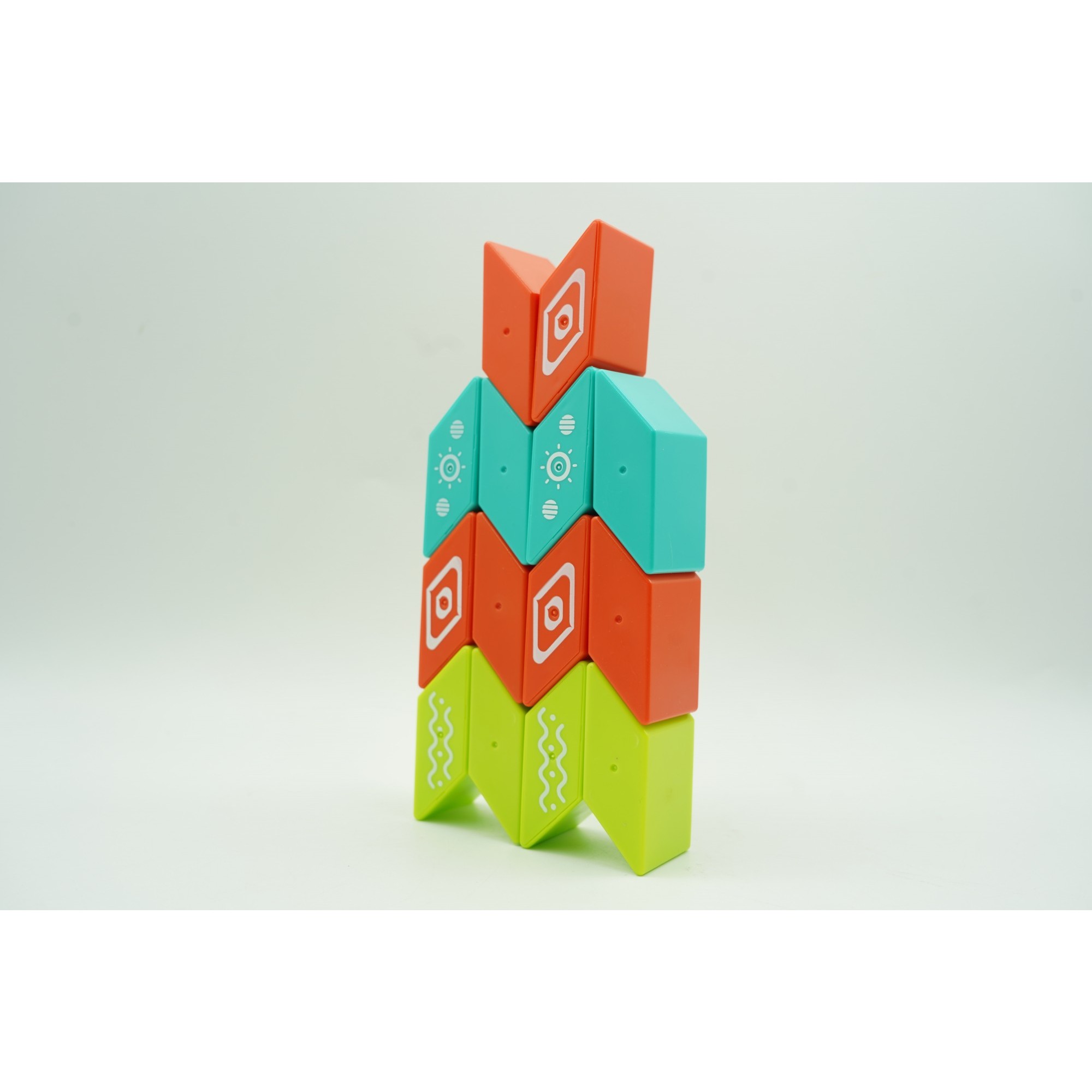 Set inteligent de constructie cu piese magnetice, 26 piese, +3 ani, multicolor [8]