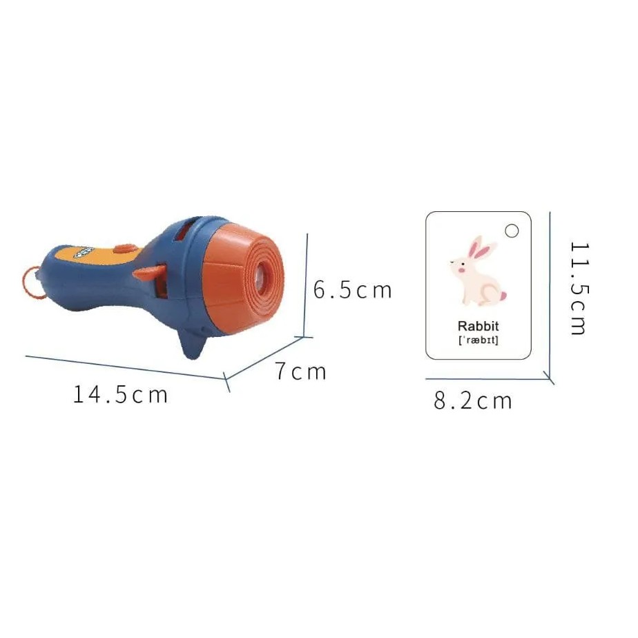 Set Jucarie Educativa, , Proiector Tip Lanterna Pentru Copii, 6 Teme, 48 de Imagini, Cutie Depozitare, +3 ani, Albastru [12]