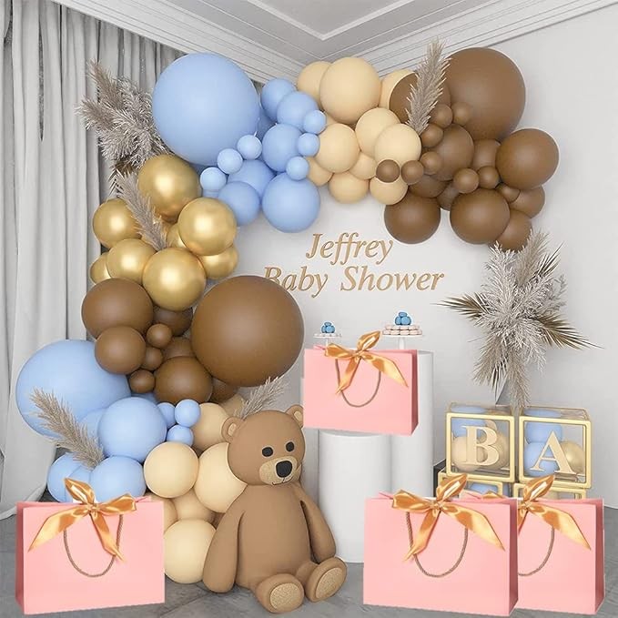 ✨TOATE PRODUSELE✨ - Baloane pentru Arcada, pentru Baieti, BABY SHOWER, , Mset mix din 107 Baloane, din Latex pentru decor, Albastru Maro