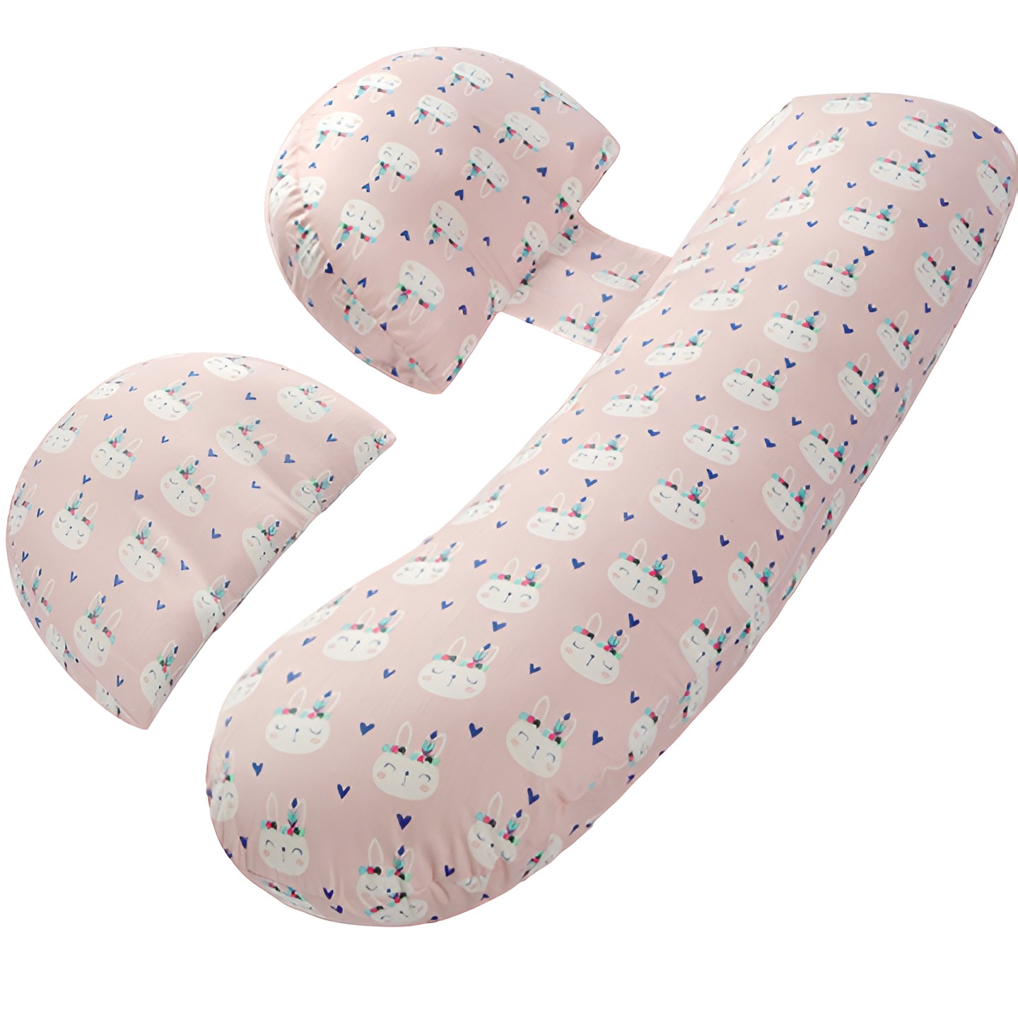 ✨TOATE PRODUSELE✨ - Set Perna pentru Gravide, , Husa Detasabila, Spuma Moale, Utilizare in Forma H si U, Reglabila, Latime Ajustabila, Proactive, Roz Deschis