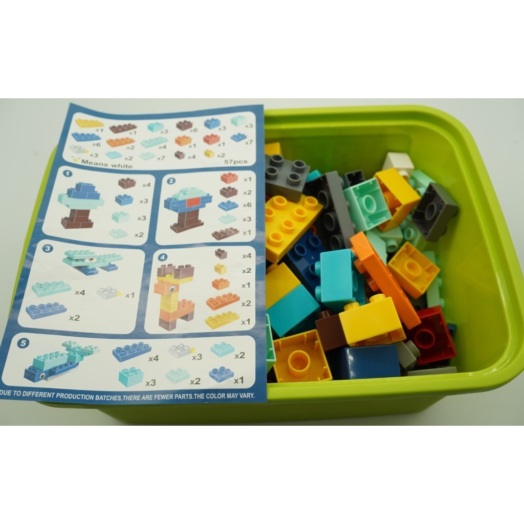 Set piese de constructii pentru copii, , Animal series, 134 piese, Multicolor [6]