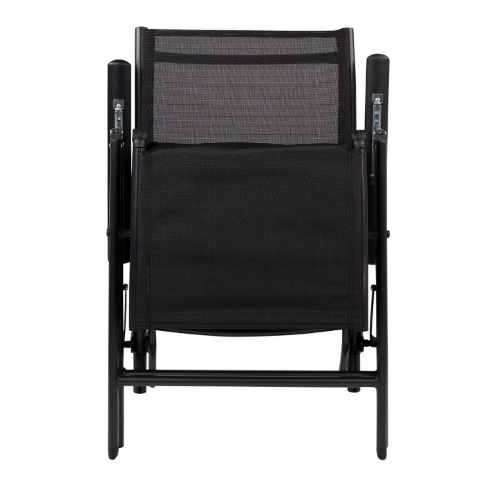 Scaun 2in1 de Gradina, , Sezlong, Suport Picioare, Pliabil, Cadru Metalic, Impermeabil, 47 x 110 x 46 cm, Negru [2]