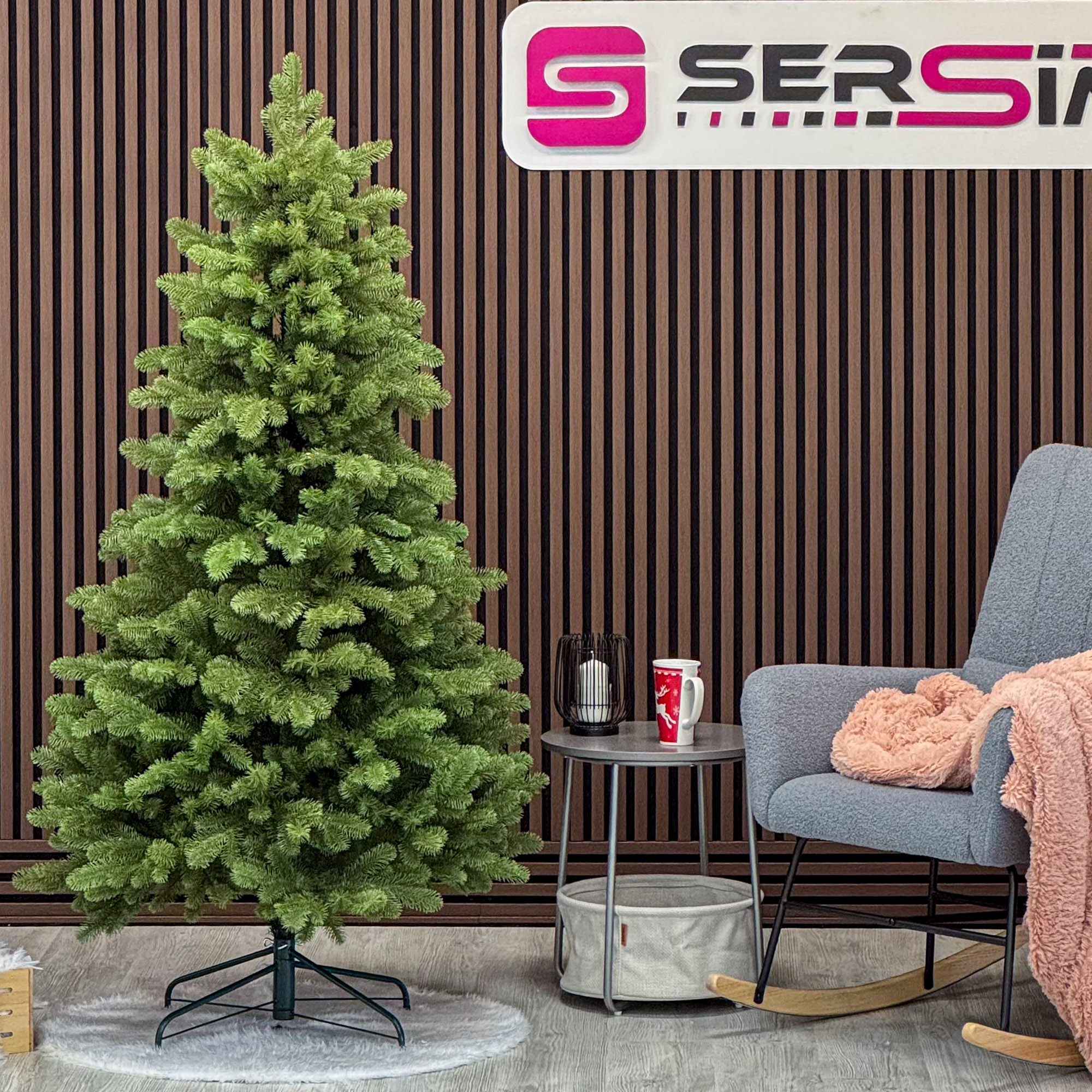 Iarna - Brad artificial Sersimo, Silvee Elite, verde, integral 3D, 180 cm