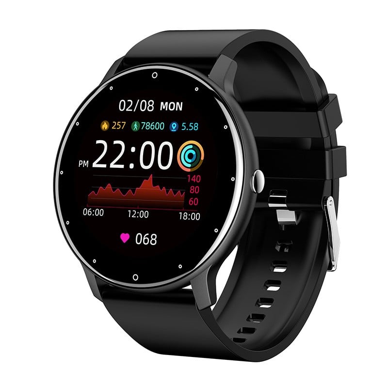 ✨TOATE PRODUSELE✨ - Ceas smartwatch si bratara fitness ZL02D, oxigen, ritm cardiac, pedometru, notificari, IP67, Compatibil cu Android/iOS, vibratii, multi sport, Negru