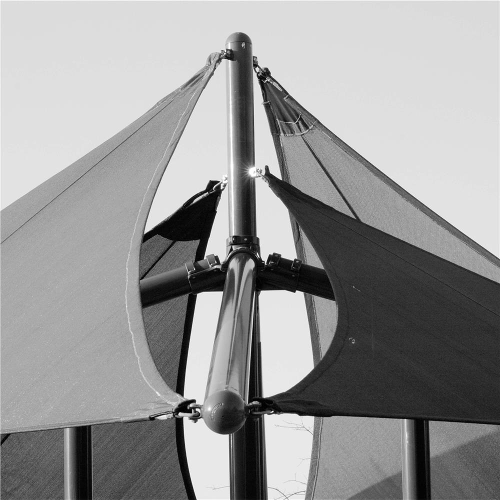 Prelata umbrire 4x4 m pentru terasa sau balcon, impermeabila, protectie UV, gri [22]