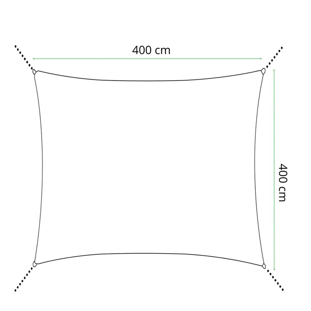 Prelata umbrire 4x4 m pentru terasa sau balcon, impermeabila, protectie UV, gri [4]