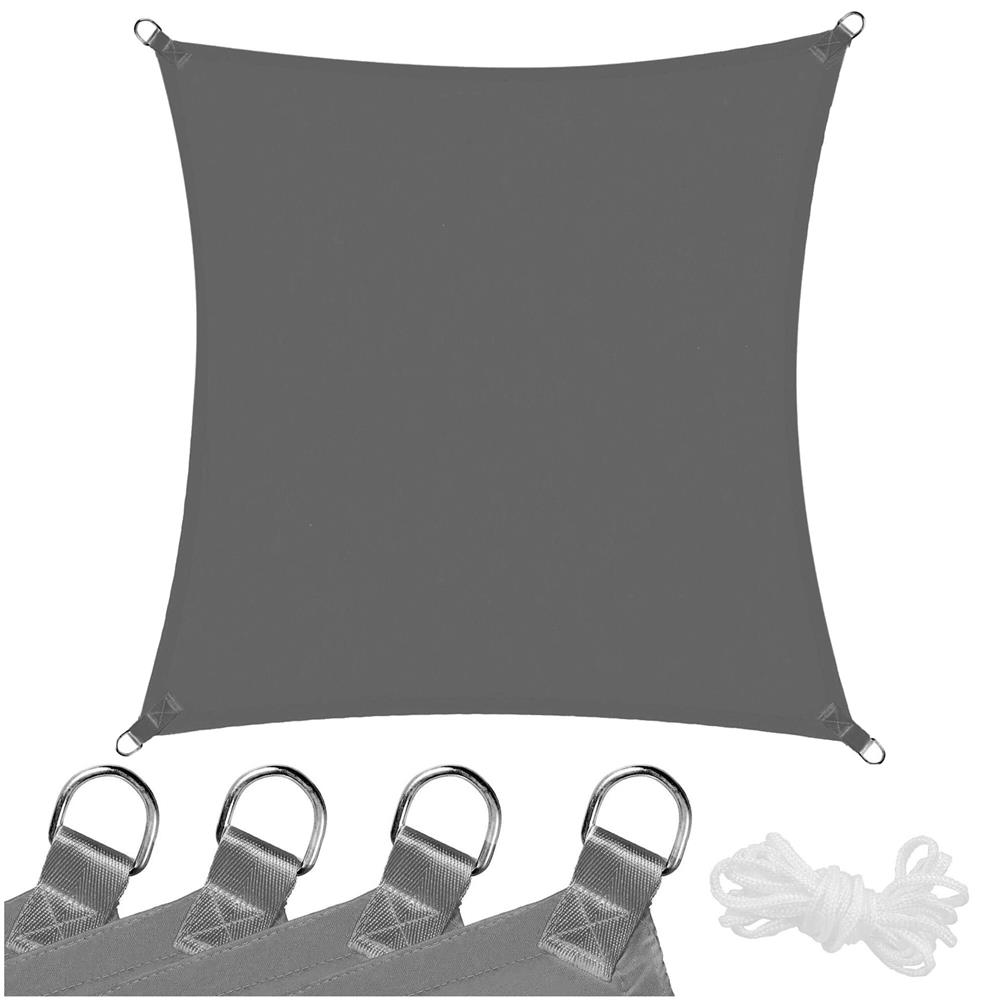 Prelata umbrire 4x4 m pentru terasa sau balcon, impermeabila, protectie UV, gri [8]