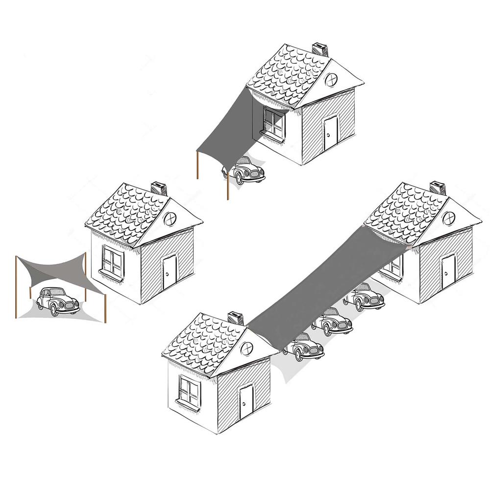 Prelata umbrire 4x3 m pentru terasa sau balcon, impermeabila, protectie UV, gri [19]