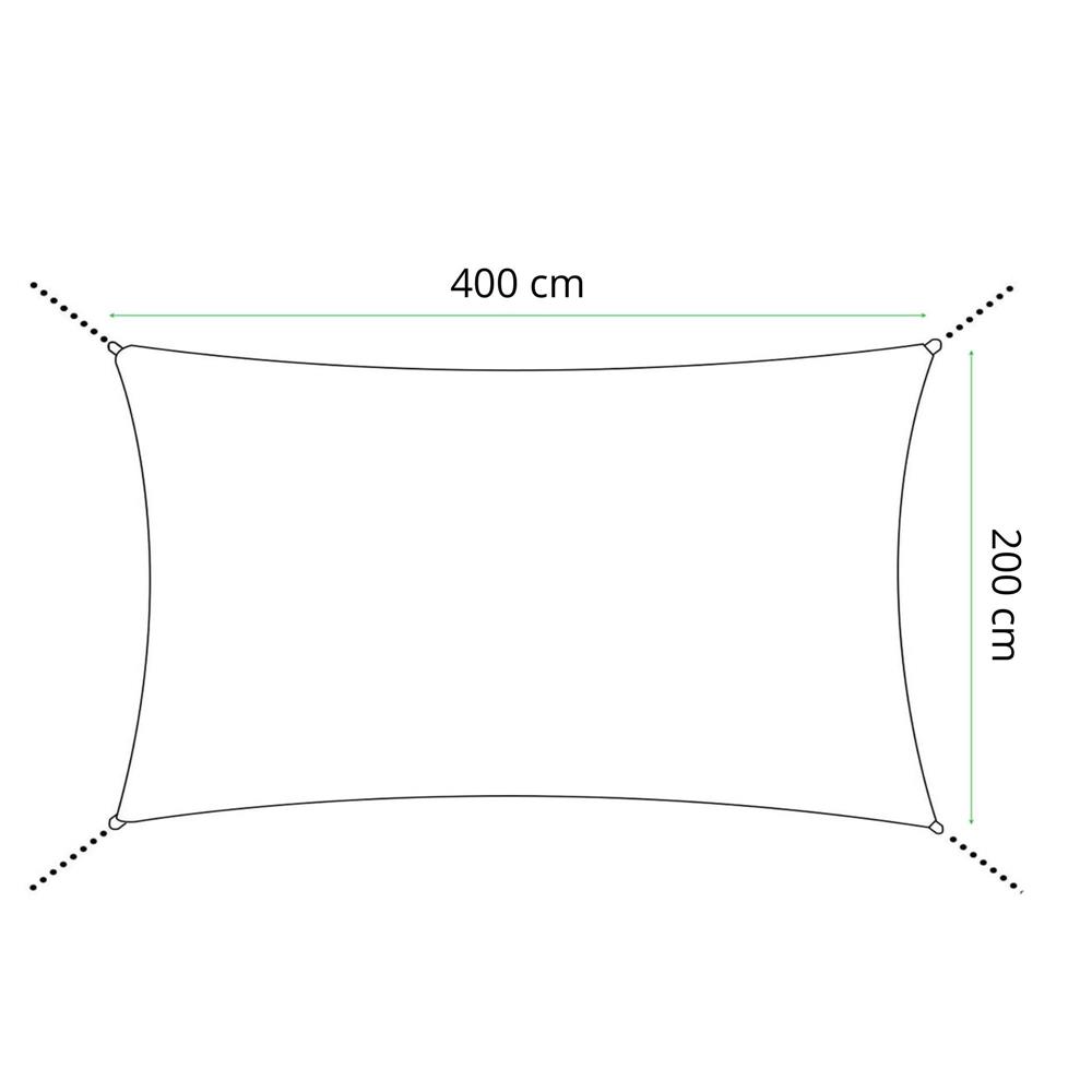 Prelata umbrire 4x2 m pentru terasa sau balcon, impermeabila, protectie UV, gri [2]