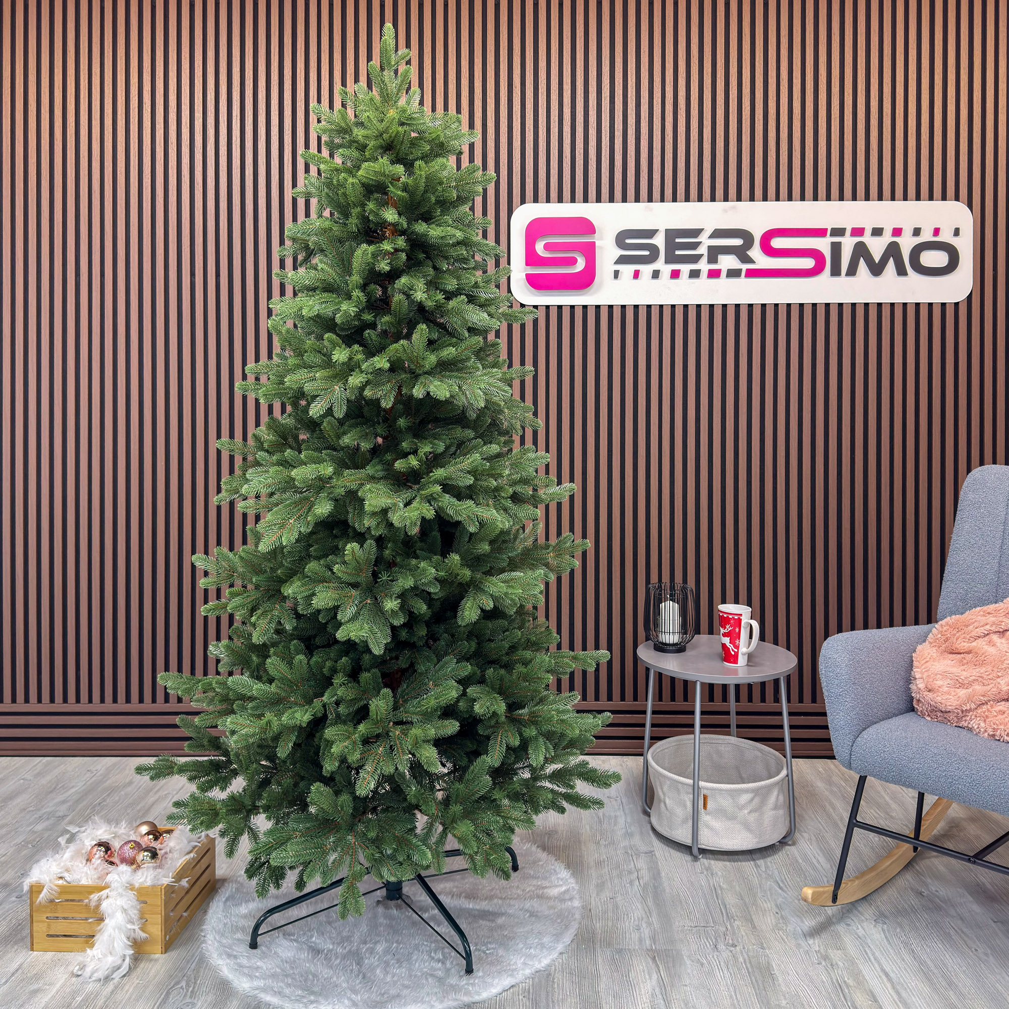 Iarna - Brad artificial Sersimo, Sofie Elite, verde, integral 3D, 210 cm