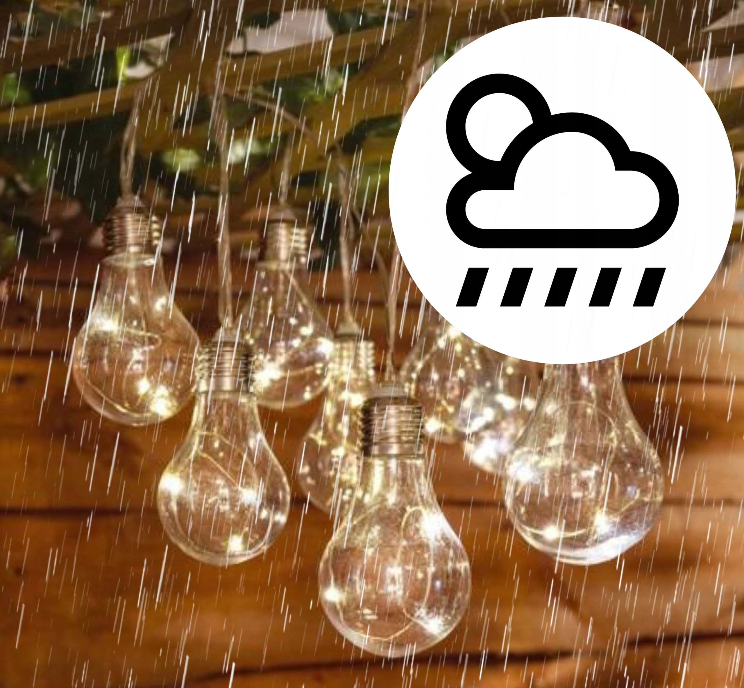 Ghirlanda luminoasa, LED, model Moza, 10 becuri, 380cm, incarcare solara, lumina alb cald [4]